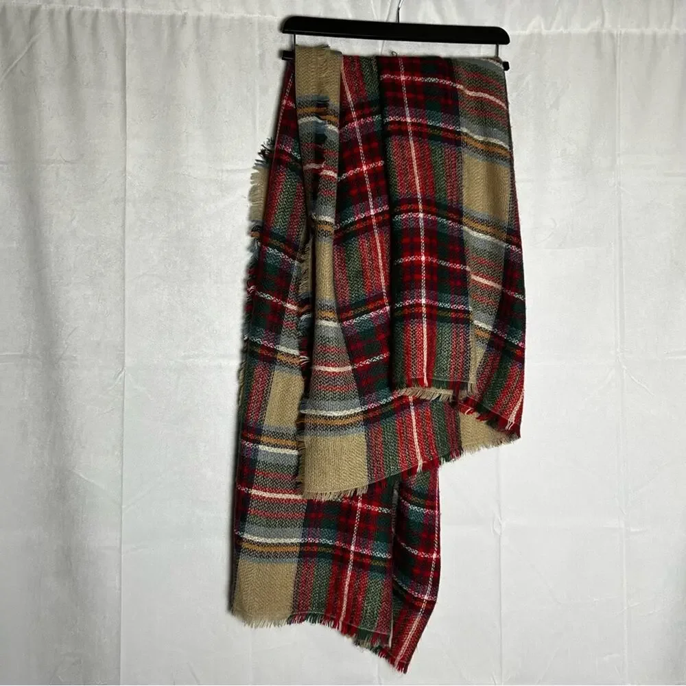 ModCloth Plaid Light Fringe Long Scarf